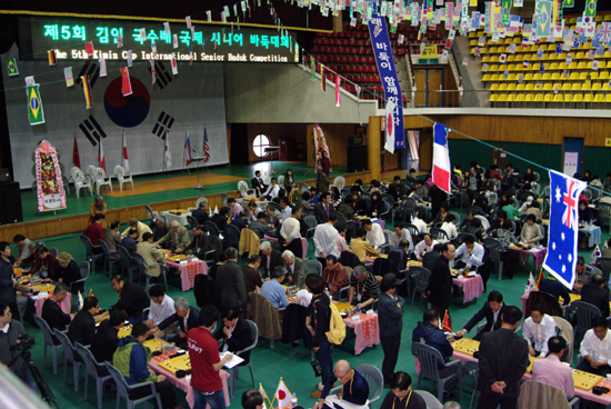 ▲전남 강진군 국민체육센터에서 열린 대회장 전경   